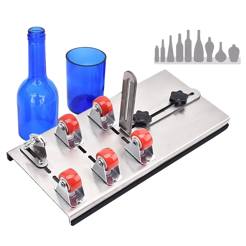 Glass Cutting Tools DIY Glass Bottle Cutter Kit, Glass Bottle Cutter  Improved Bottle Cutting Machine Home Craft DIY Glass Cutter Bundle Tools 